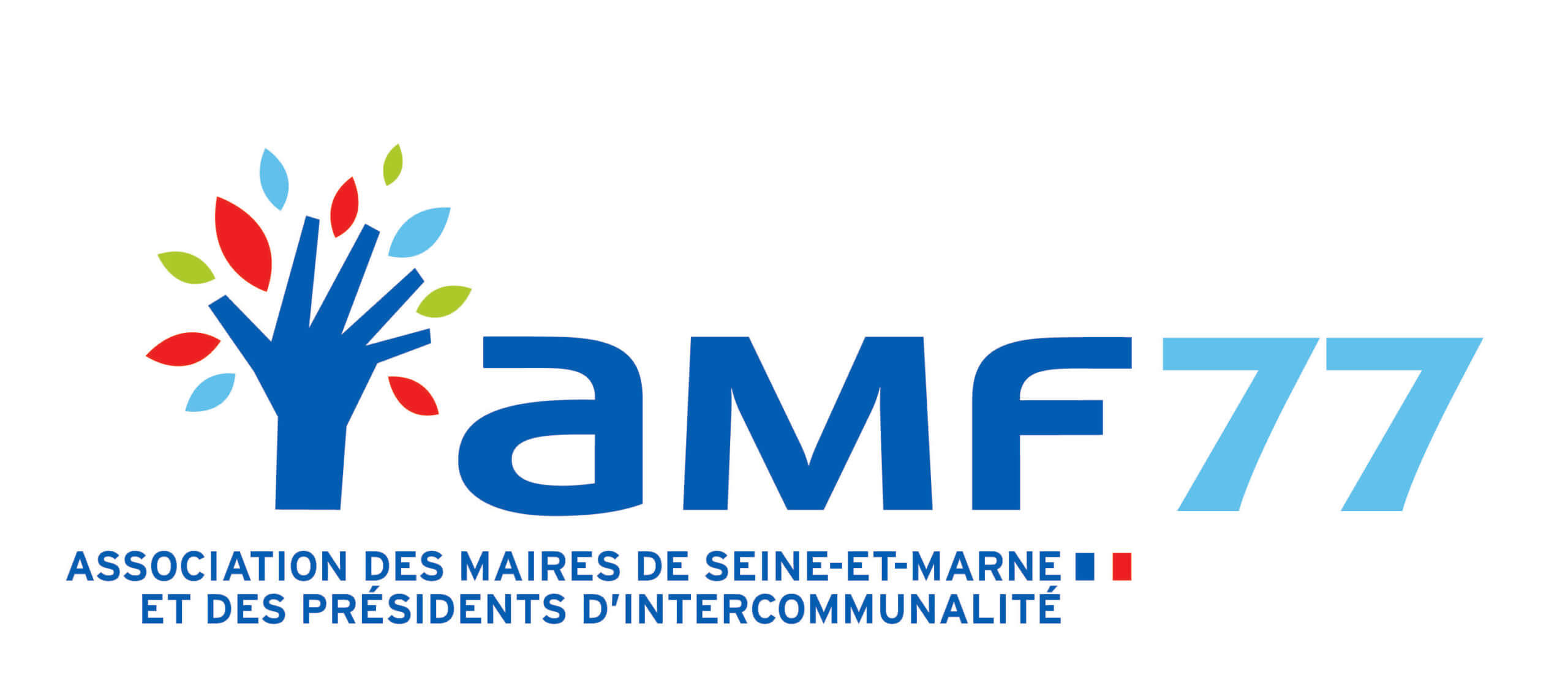 Logo de l'Association des maires de Seine et Marne et des présidents d'intercommunalité. soutiens de Combo77